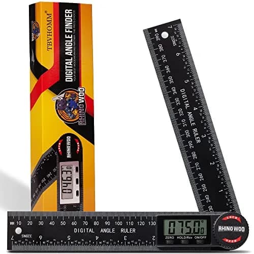 TBVHOMM Digital Angle Finder Protractor with 7-inch Ruler, 0-360° Measurement, Enhanced ABS | Precision Tool for Woodworking and Construction thumbnail 1