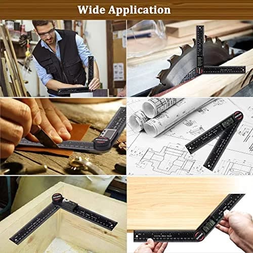 TBVHOMM Digital Angle Finder Protractor with 7-inch Ruler, 0-360° Measurement, Enhanced ABS | Precision Tool for Woodworking and Construction thumbnail 7