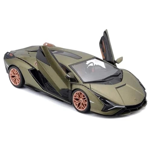 Bburago 1:24 Lamborghini Sián FKP 37 Die-Cast Model Car - Green | Detailed Collector's Item thumbnail 2