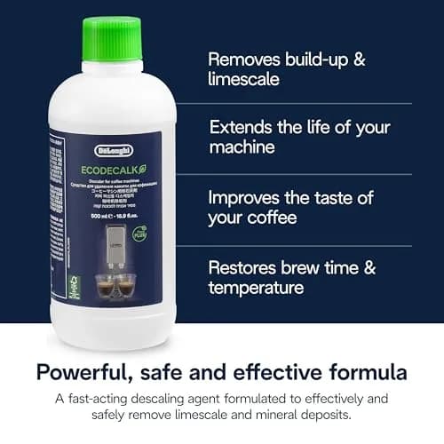 De'Longhi EcoDecalk Descaler 2-Pack 1000ml (33.8 Fl Oz) | Eco-Friendly Universal Limescale Solution for Coffee & Espresso Machines thumbnail 4