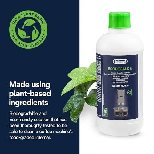De'Longhi EcoDecalk Descaler 2-Pack 1000ml (33.8 Fl Oz) | Eco-Friendly Universal Limescale Solution for Coffee & Espresso Machines thumbnail 5