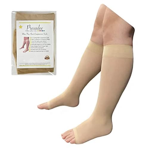 Presadee Ultra Thin 8-15 mmHg Sheer Compression Socks 3X-Large Beige | Mild Support for Legs thumbnail 1