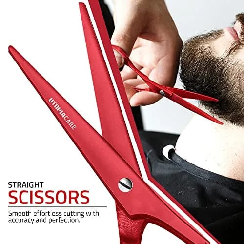 Utopia Care Hair Cutting & Hairdressing Scissors 6.5 Inch | Premium Stainless Steel Shears for Salon & Home Use, Red thumbnail 5