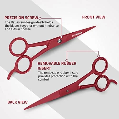 Utopia Care Hair Cutting & Hairdressing Scissors 6.5 Inch | Premium Stainless Steel Shears for Salon & Home Use, Red thumbnail 3
