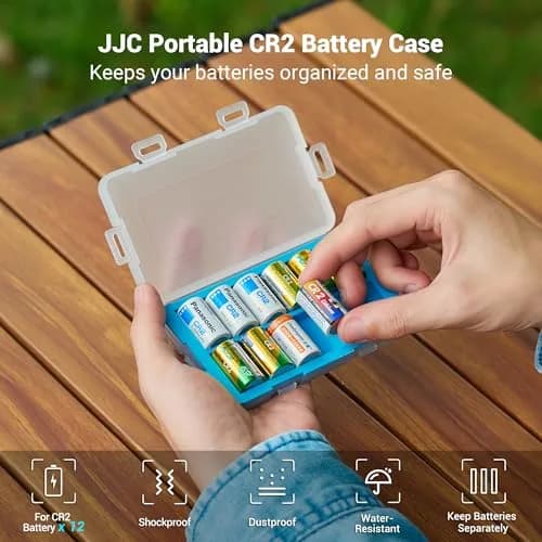 JJC CR2 Battery Case Holder, Storage Box for 12 x CR 2 CR15H270 Batteries | Compact & Durable thumbnail 2