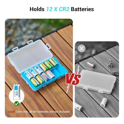 JJC CR2 Battery Case Holder, Storage Box for 12 x CR 2 CR15H270 Batteries | Compact & Durable thumbnail 3