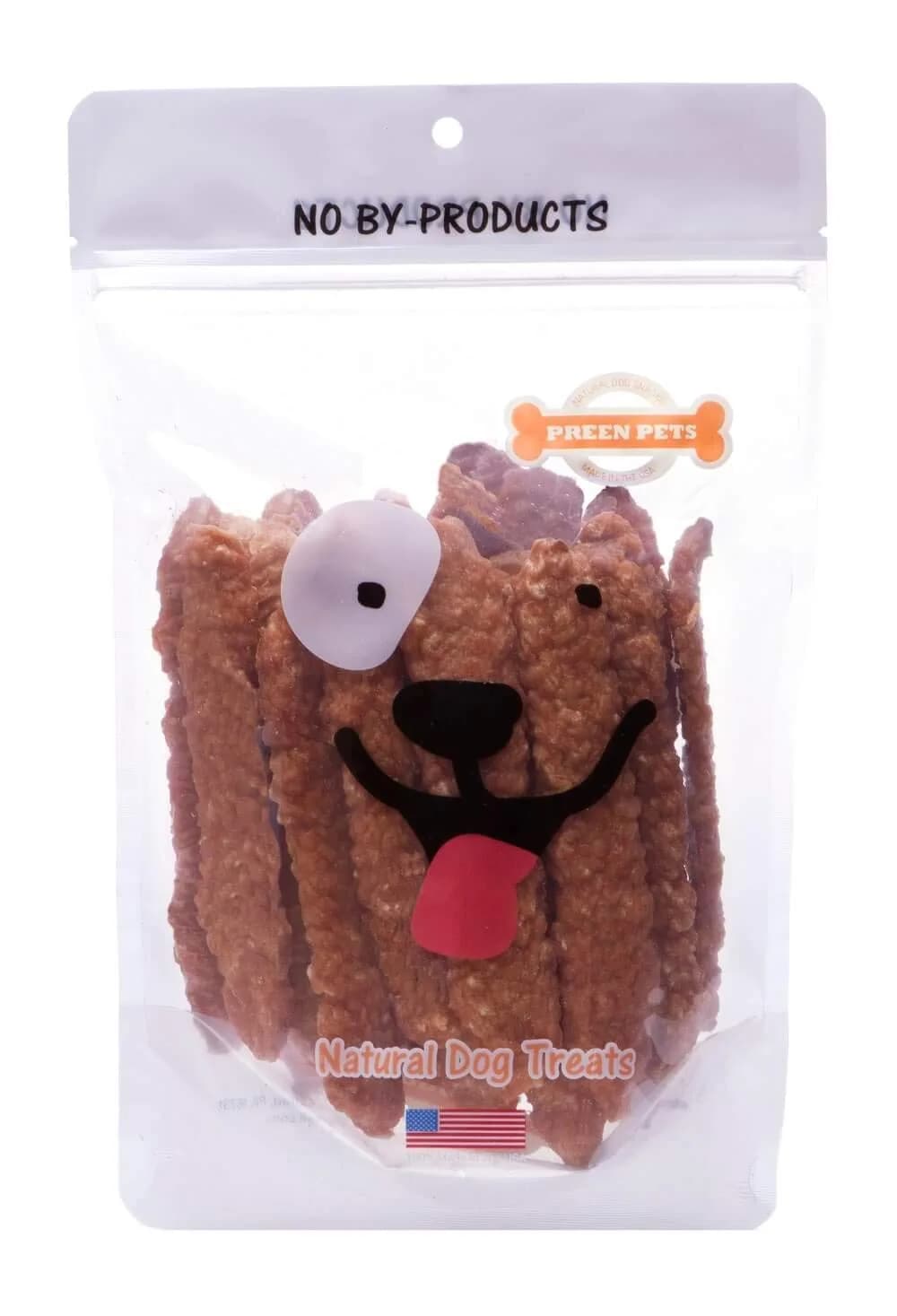 Preen Pets Chicken Breast Strips *Crunchy* Dog Treats 4oz | USA Chicken, High Protein & All-Natural - main product image