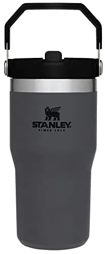 STANLEY IceFlow 2.0 Flip Straw Tumbler, 20 oz (590 ml) | Sip Faster, Spill Less — Charcoal / 20 oz