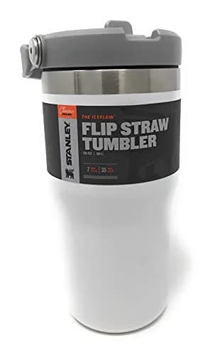 STANLEY IceFlow 2.0 Flip Straw Tumbler, 20 oz (590 ml) | Sip Faster, Spill Less — Polar / 20 Ounces