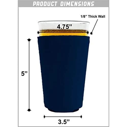Coolie Junction Palm Tree Sunset Pint Glass (Orange) | Collapsible neoprene drink insulator for cold beverages thumbnail 3