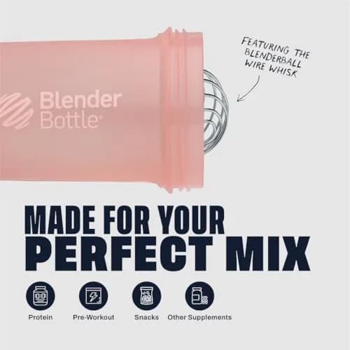 BlenderBottle ProStak Shaker Bottle with Pill Organizer, 621 ml (22 oz) Rose Pink | Leak-Proof & BPA-Free thumbnail 4