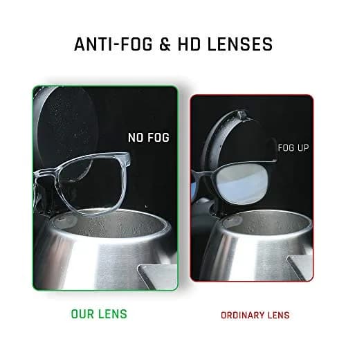 TOREGE Safety Glasses with Clear Anti-Fog & Anti-Scratch Lenses | Lightweight Eye Protection for Men & Women thumbnail 4