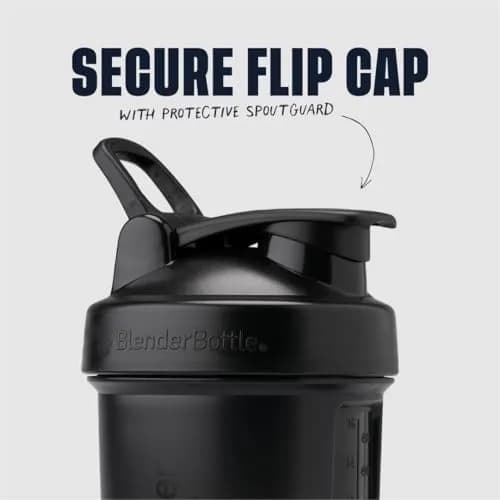 BlenderBottle ProStak Shaker Bottle with Pill Organizer & Storage Jars 650ml (22 oz) Midnight Black | Leak-Proof Protein Shaker for Gym & Athletes thumbnail 3