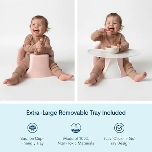 Upseat Baby Floor & Booster Seat with Tray 4-24 Months | Ergonomic & Safe thumbnail 7