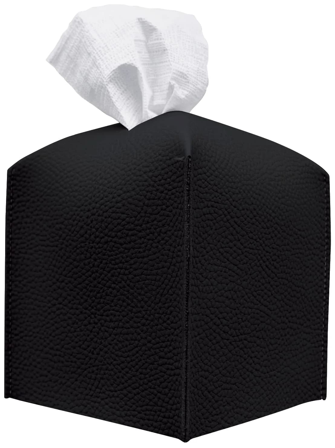 Carrotez Modern PU Leather Square Tissue Box Cover 13cm (5"X5"X5") | Stylish Organizer for Home & Office