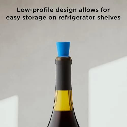 Rabbit Bottle Stopper Set of 2 | Airtight Silicone Wine & Beverage Seal (Blue, 2-Pack) thumbnail 7
