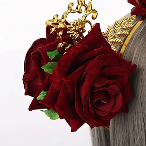 BLESSUME Halo Crown Mary Goddess Headband Gold and Red | Costume Headpiece for Women (1 Count) thumbnail 5