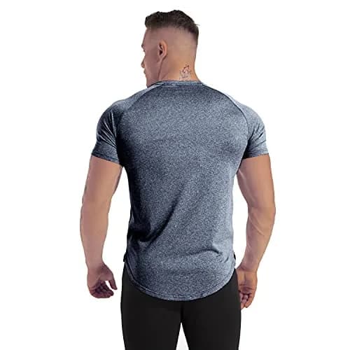 GYMELITE Men's 3pack Short Sleeve Moisture Wicking T-Shirts | Anti-Stink, Quick Dry, Breathable, Comfortable Fit thumbnail 5