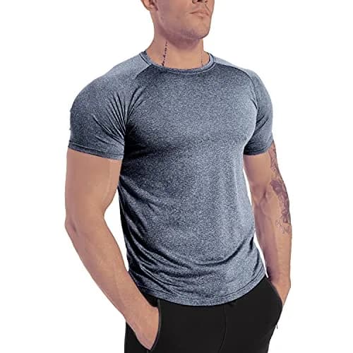 GYMELITE Men's 3pack Short Sleeve Moisture Wicking T-Shirts | Anti-Stink, Quick Dry, Breathable, Comfortable Fit thumbnail 2