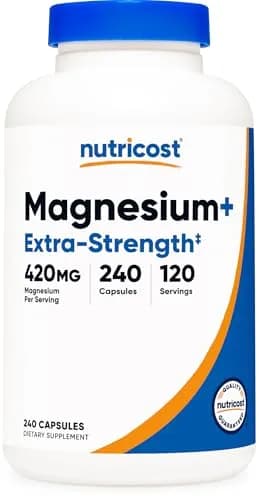 Nutricost Magnesium+ Extra Strength 420mg | Vegan, Gluten Free Capsules for Adults thumbnail 1