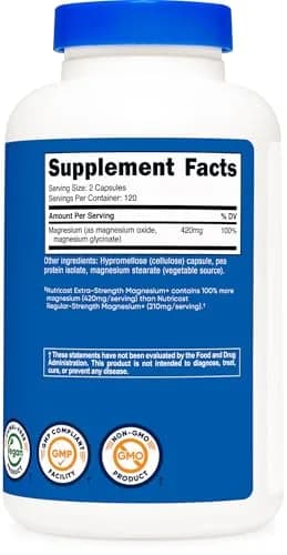 Nutricost Magnesium+ Extra Strength 420mg | Vegan, Gluten Free Capsules for Adults thumbnail 5