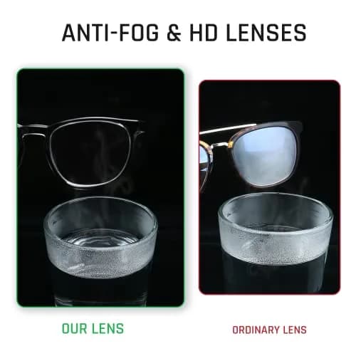 TOREGE Safety Glasses with Clear Anti-Fog Lenses | Lightweight Protective Eyewear thumbnail 5