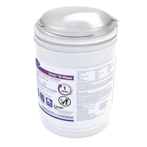 Oxivir Tb Disinfectant Wipes, Accelerated Hydrogen Peroxide Cleaner, Unscented, 640 Wipes (160 Wipes x 4 Canisters) | EPA Registered Disinfectant for Surfaces thumbnail 2