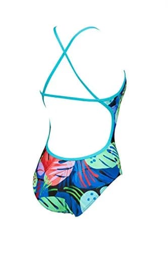ARENA Women's Print Accelerate Back MaxLife One Piece Athletic Swimsuit, Tropics Martinica, 36 | Chlorine-Resistant, Supportive Fit thumbnail 3