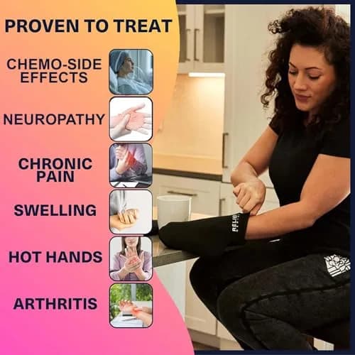 CTR BAND Relief Genius Cold Therapy Socks with Reusable Gel Ice Packs - Large (1 Pair) | Foot Pain & Inflammation Relief thumbnail 4