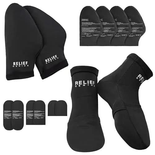 CTR BAND Relief Genius Cold Therapy Socks with Reusable Gel Ice Packs, Small/Medium (Blue) | Full Foot Coverage for Pain Relief thumbnail 1