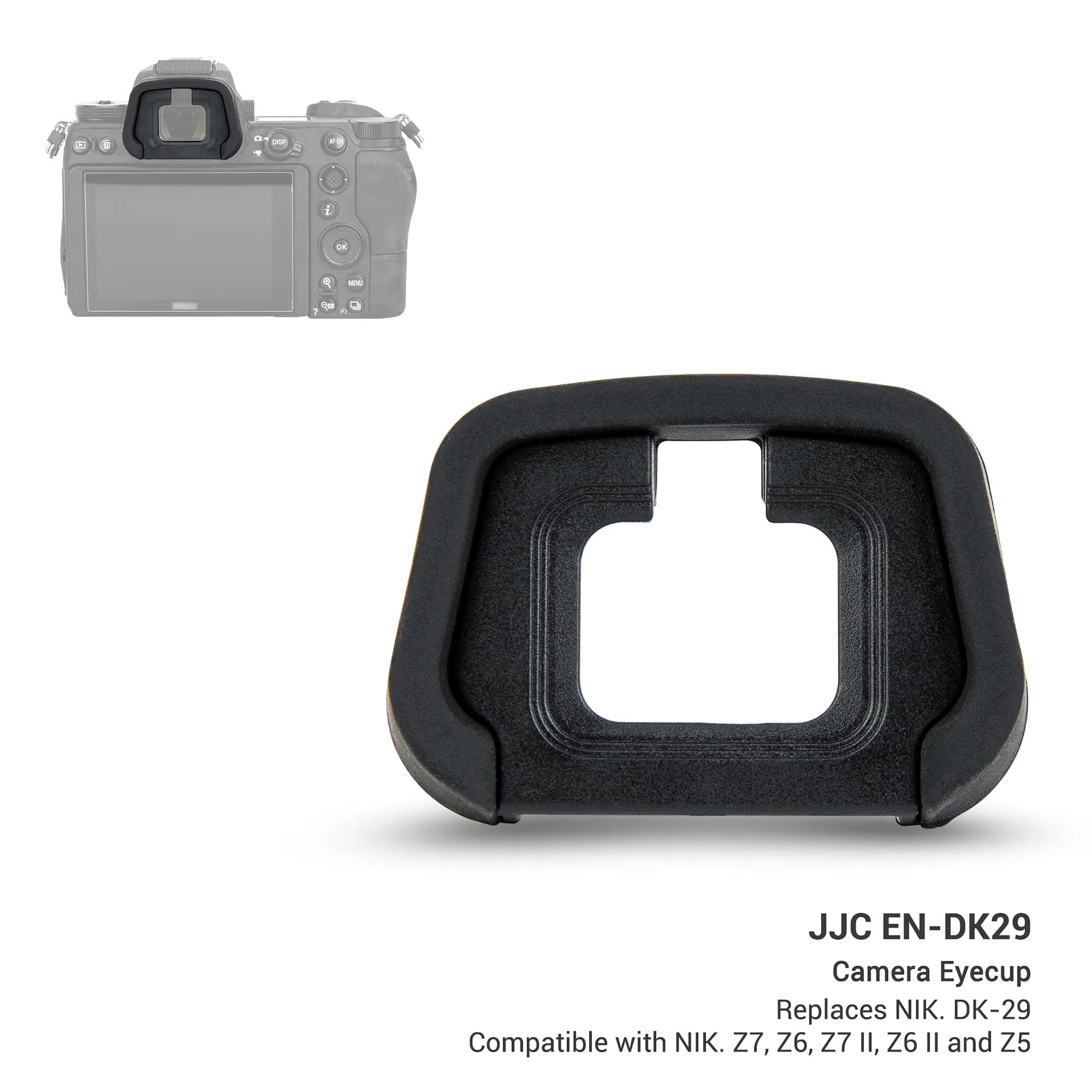 JJC DK-29 Eyepiece Eyecup for Nikon Z7 II Z7 Z6 III Z6 II Z6 Z5, 2-Pack | Soft Silicone Extended Viewfinder Replace Nikon DK-29 Rubber Eye Cup - view 7