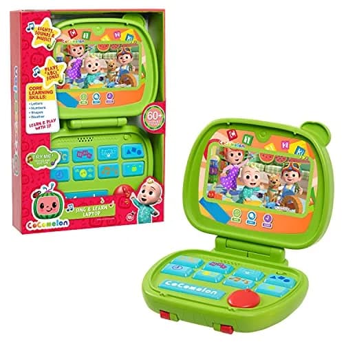 CoComelon Sing and Learn Laptop Toy for Toddlers 18+ Months | Lights, Sounds, Music, Letters, Numbers, Shapes, Animals thumbnail 1