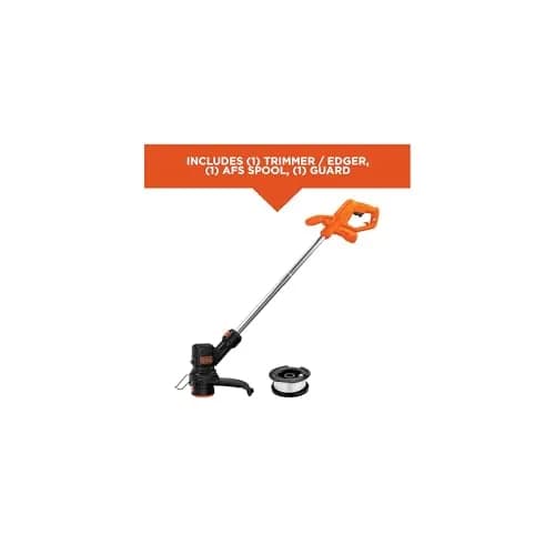 BLACK+DECKER String Trimmer and Weed Wacker, 13-Inch, 4 Amp, Lightweight, Orange & Black thumbnail 3