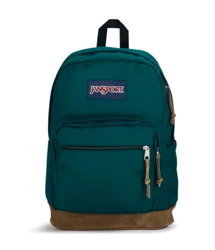 JanSport Right Pack Backpack - Durable Daypack with Padded 15" Laptop Sleeve, Spacious Main Compartment & Water Bottle Pocket - Deep Juniper thumbnail 1