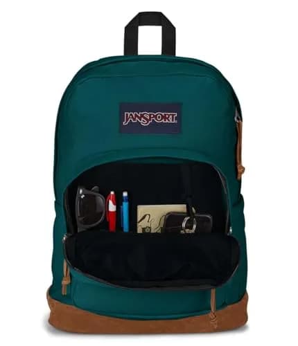 JanSport Right Pack Backpack - Durable Daypack with Padded 15" Laptop Sleeve, Spacious Main Compartment & Water Bottle Pocket - Deep Juniper thumbnail 2