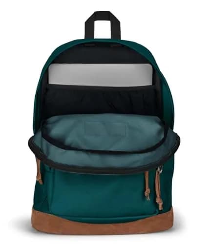 JanSport Right Pack Backpack - Durable Daypack with Padded 15" Laptop Sleeve, Spacious Main Compartment & Water Bottle Pocket - Deep Juniper thumbnail 3