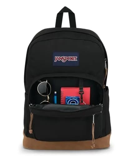 JanSport Right Pack Backpack - Durable Daypack with Padded 15" Laptop Sleeve, Spacious Main Compartment & Water Bottle Pocket - Black thumbnail 4
