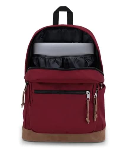 JanSport Right Pack Backpack - Durable Daypack with Padded 15" Laptop Sleeve, Spacious Main Compartment & Water Bottle Pocket - Russet Red thumbnail 5