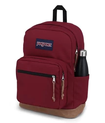 JanSport Right Pack Backpack - Durable Daypack with Padded 15" Laptop Sleeve, Spacious Main Compartment & Water Bottle Pocket - Russet Red thumbnail 3