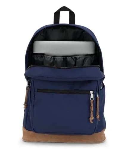 JanSport Right Pack Backpack - Durable Daypack with Padded 15" Laptop Sleeve, Spacious Main Compartment & Water Bottle Pocket - Navy thumbnail 5