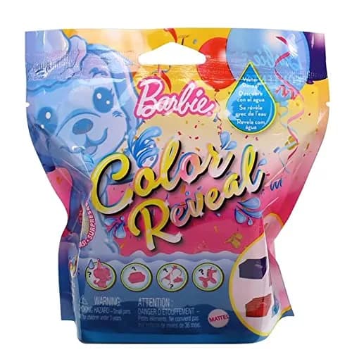 Barbie Color Reveal Pet, Party Series | Blue Metallic Coating & 5 Surprises, Kid-Friendly (70-120 chars) thumbnail 1
