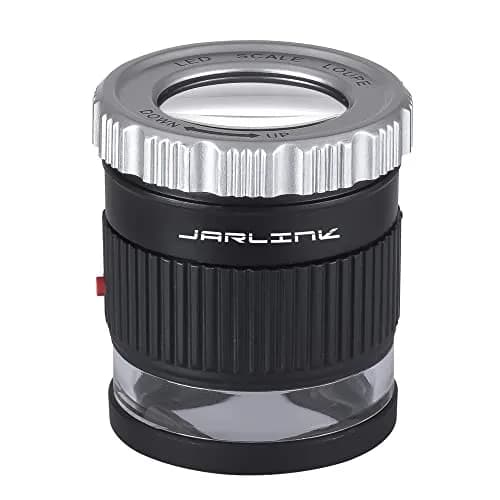 JARLINK 30X Adjustable Focal 3 LED Jewelers Loupe Magnifier, Black | Precision Jewelry & Coin Inspection thumbnail 1