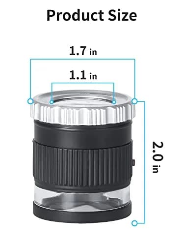 JARLINK 30X Adjustable Focal 3 LED Jewelers Loupe Magnifier, Black | Precision Jewelry & Coin Inspection thumbnail 6
