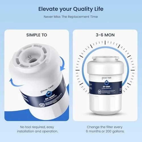 GLACIER FRESH MWF Refrigerator Water Filter 2-Pack | NSF Certified for Purer Water thumbnail 7