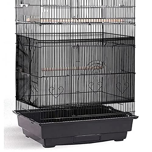 Shappy Black Nylon Mesh Bird Cage Cover 200cm (78.7 Inch) | Breathable & Adjustable for Medium/Small Cages thumbnail 1