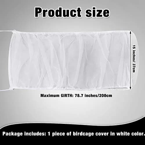 Shappy White Bird Cage Seed Catcher Net 200cm (78.7 Inch) | Keeps Cages Clean thumbnail 2