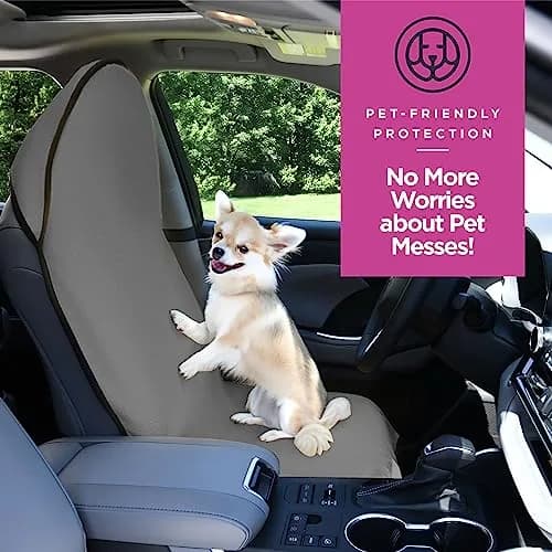 lebogner Grey 2 Pack Car Seat Towel Cover Universal Fit | Protects Seats from Sweat, Dirt, and Pet Hair thumbnail 7