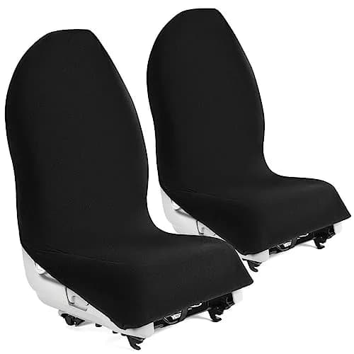 lebogner Black 2 Pack Universal Fit Car Seat Towel Cover | Protects Seats from Sweat, Dirt & Pet Hair thumbnail 1