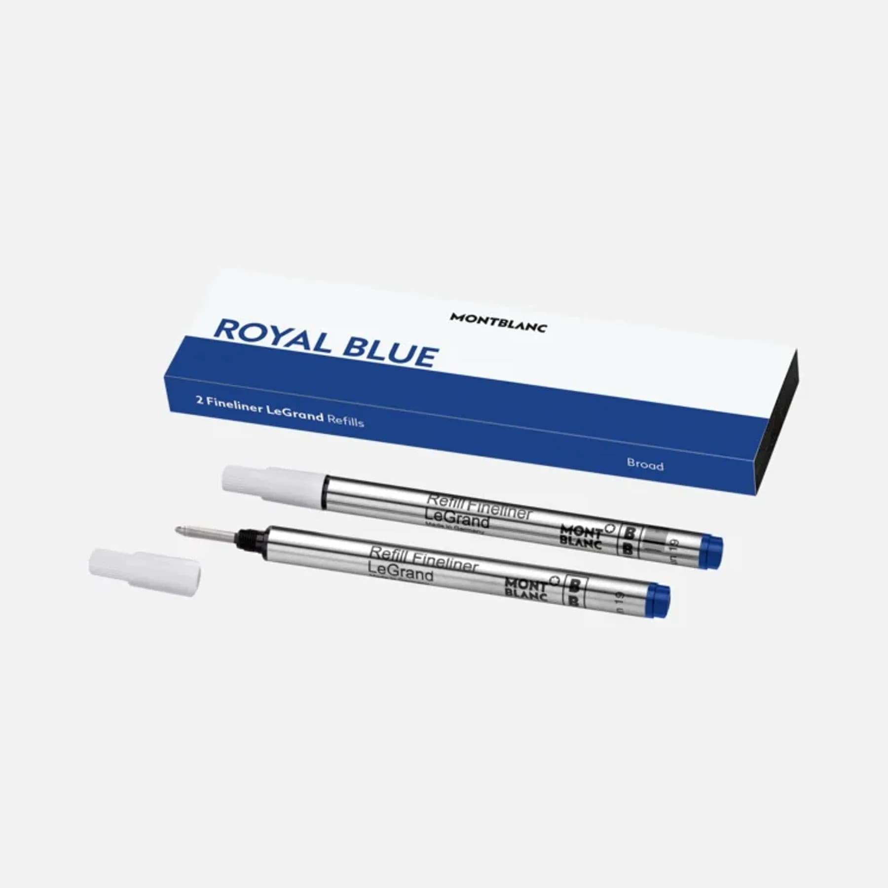 MONTBLANC LeGrand Wide Fineliner Refills, Royal Blue (2 Pack) | Quick-Dry Ink for Smudge-Free Writing - main product image
