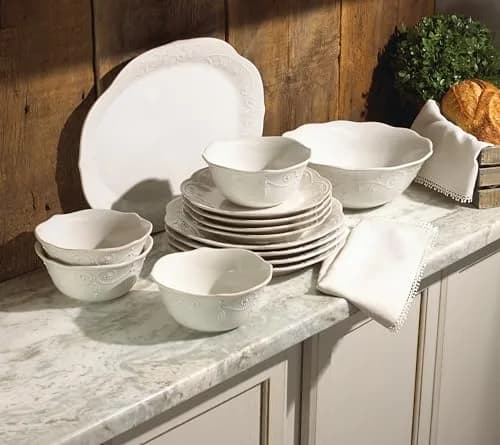 Lenox French Perle White Stoneware Dinnerware Set with All-Purpose Bowls, 12-Piece Set | Durable Ceramic for Everyday & Formal Dining thumbnail 7